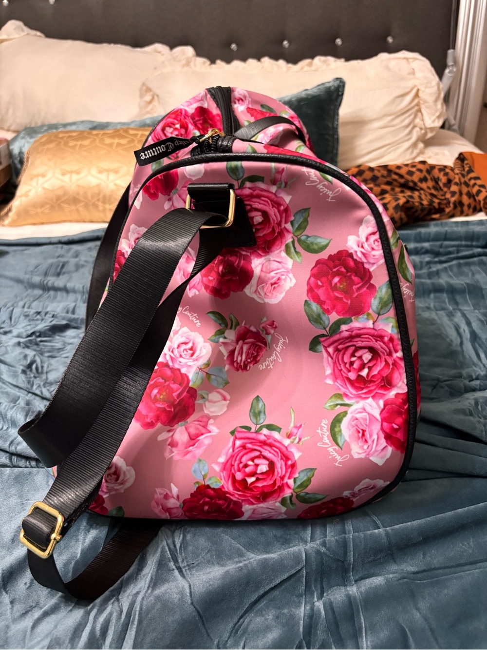 Juicy Couture Pink Floral Travel Dome Bag